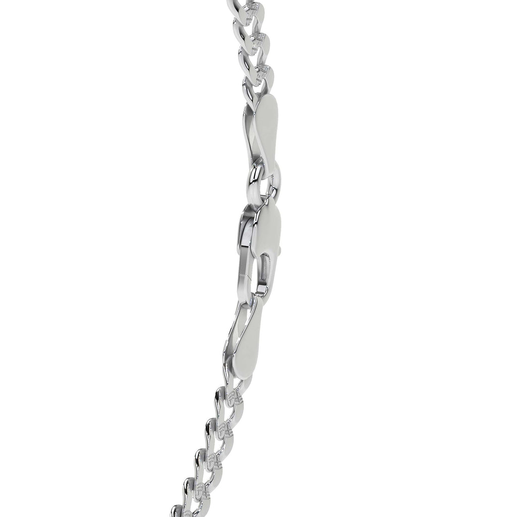 Pulsera De Plata 925 Barbarada 18cm Calibre 3.2mm Italiana