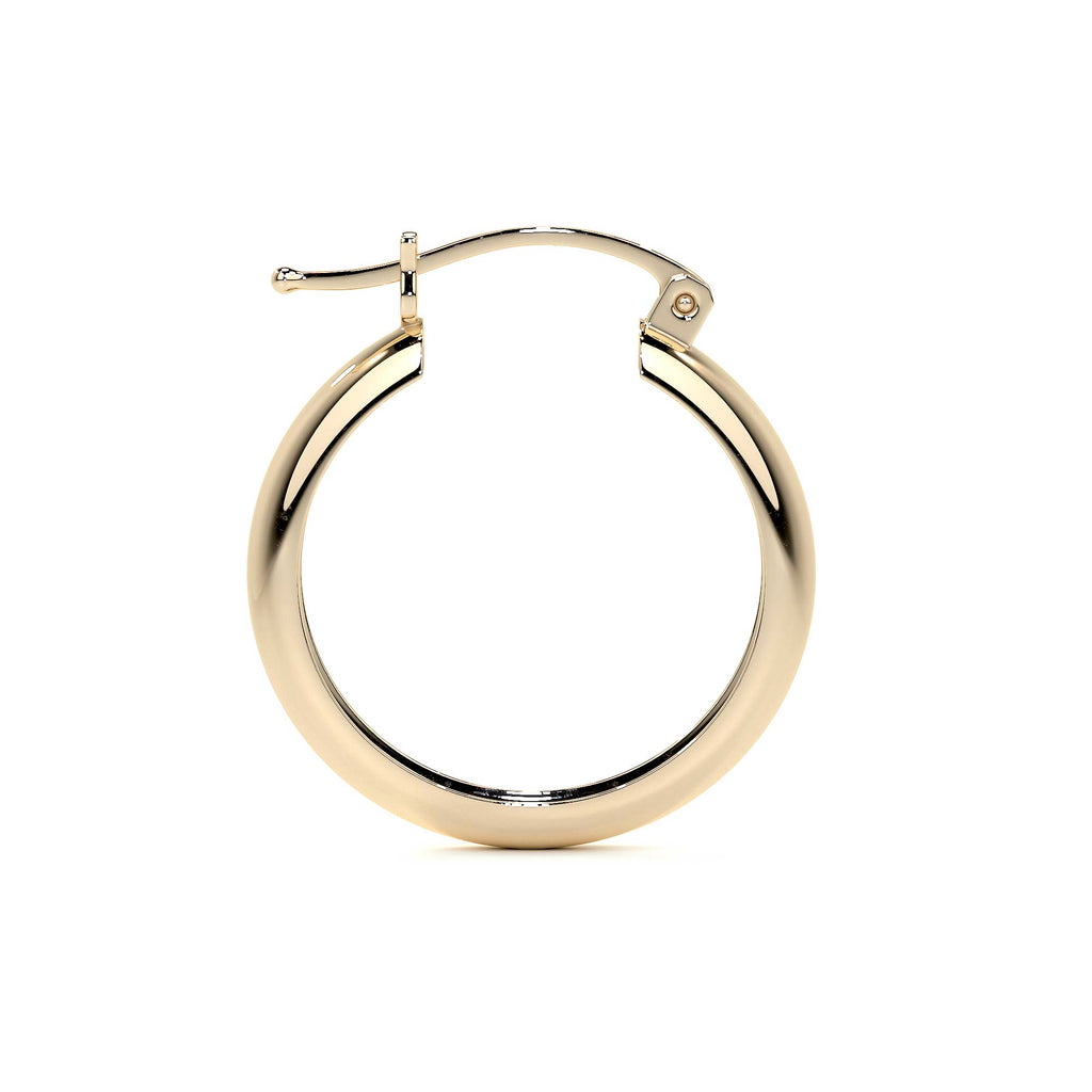 Arracada De Oro De 10k Lisa De 20 mm
