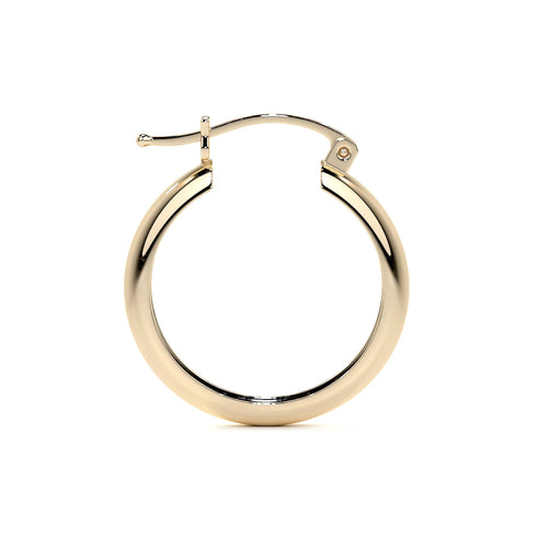 Arracada Bangle De Oro De 14k Lisa De 4mm de Ancho