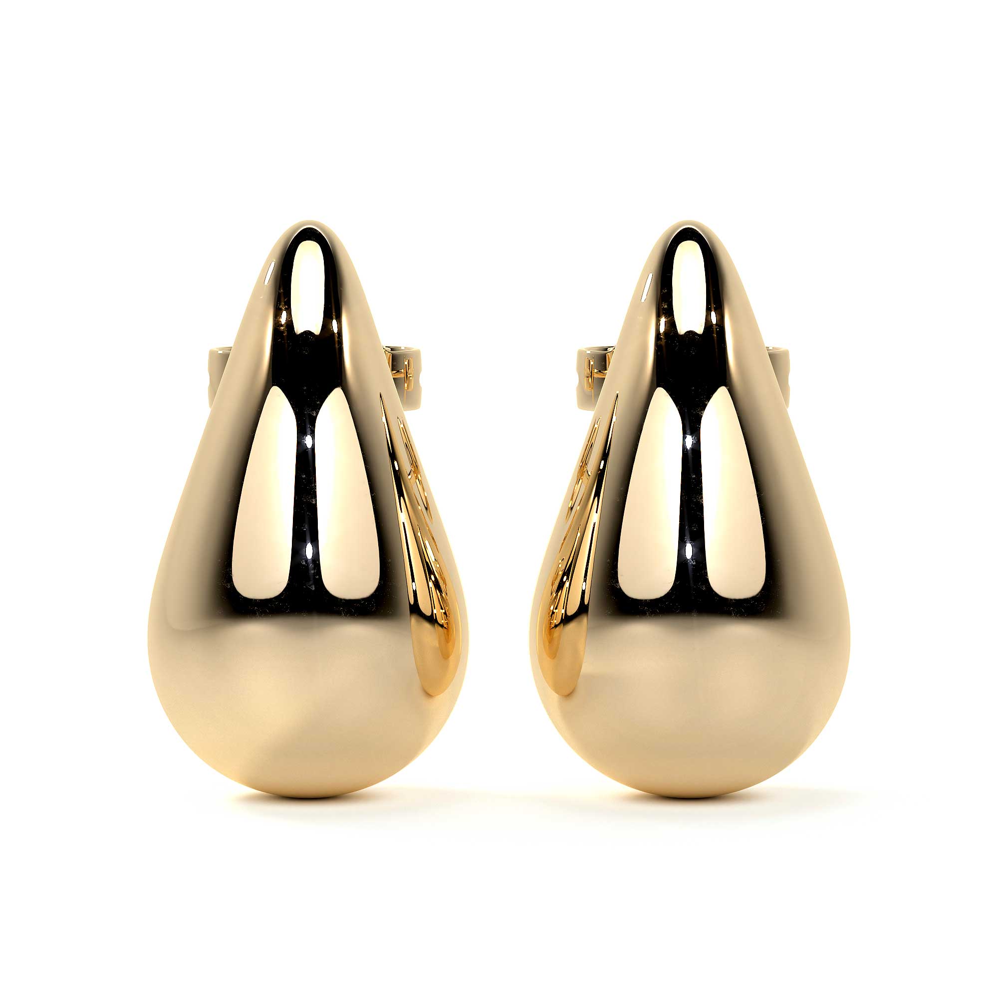 Arete  De Oro 10k En Forma De Gota