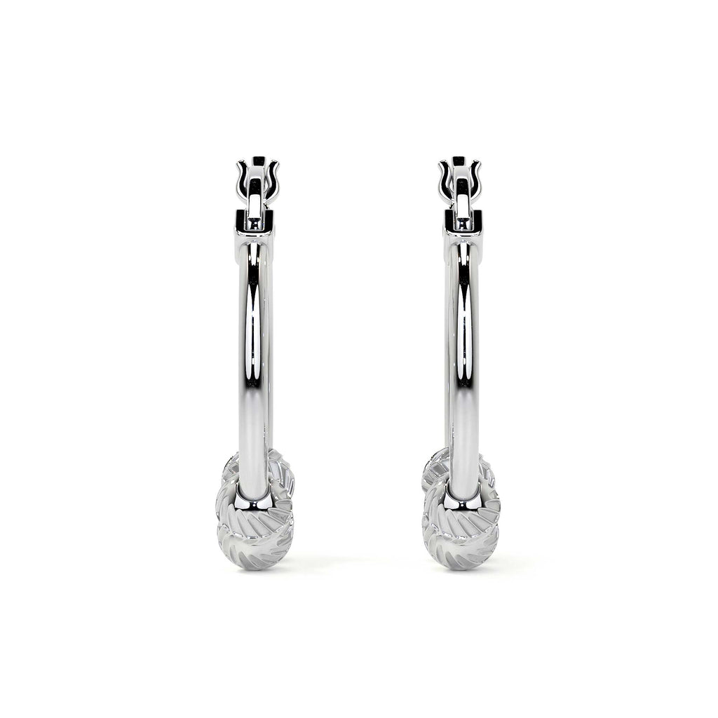 Arete De Plata Ley 925 Para Mujer Con Bola Diamantada