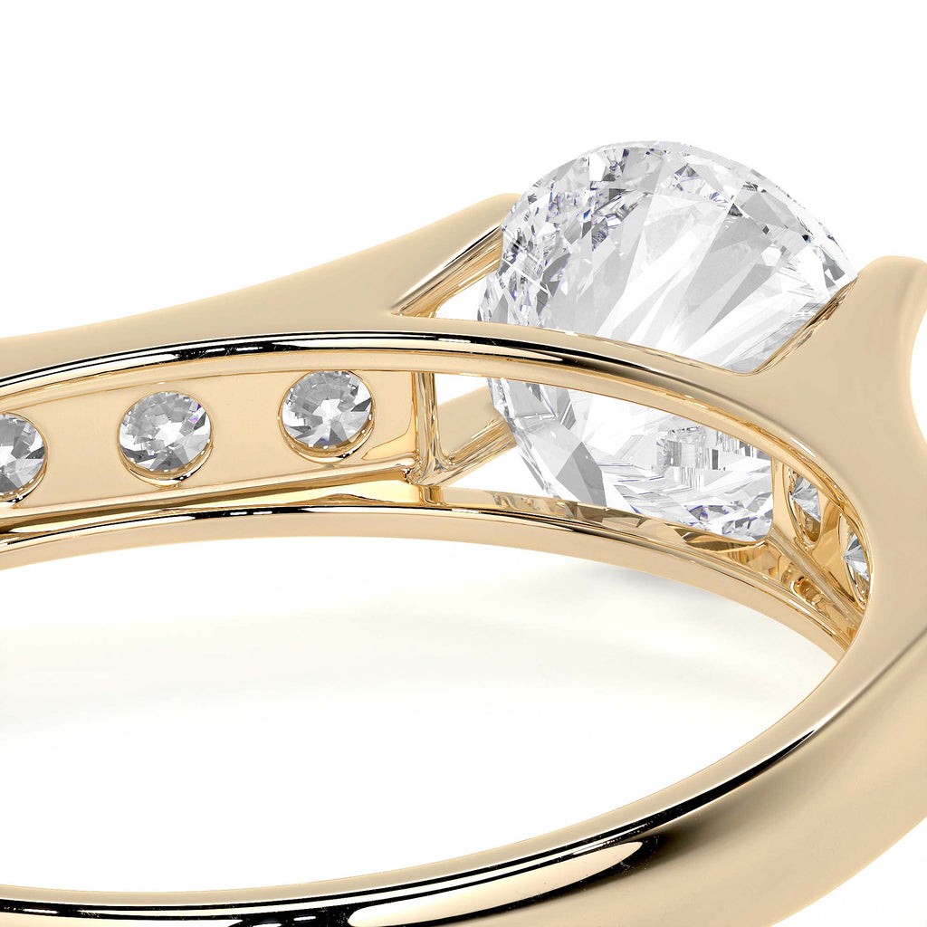 Anillo De Compromiso De Oro 10k Con Piedras Zirconia