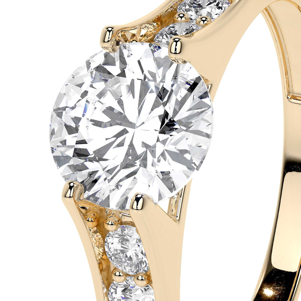 Anillo De Compromiso De Oro 10k Con Piedras Zirconia