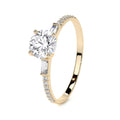 Anillo De Compromiso De Oro 10k Con Piedra Zirconia