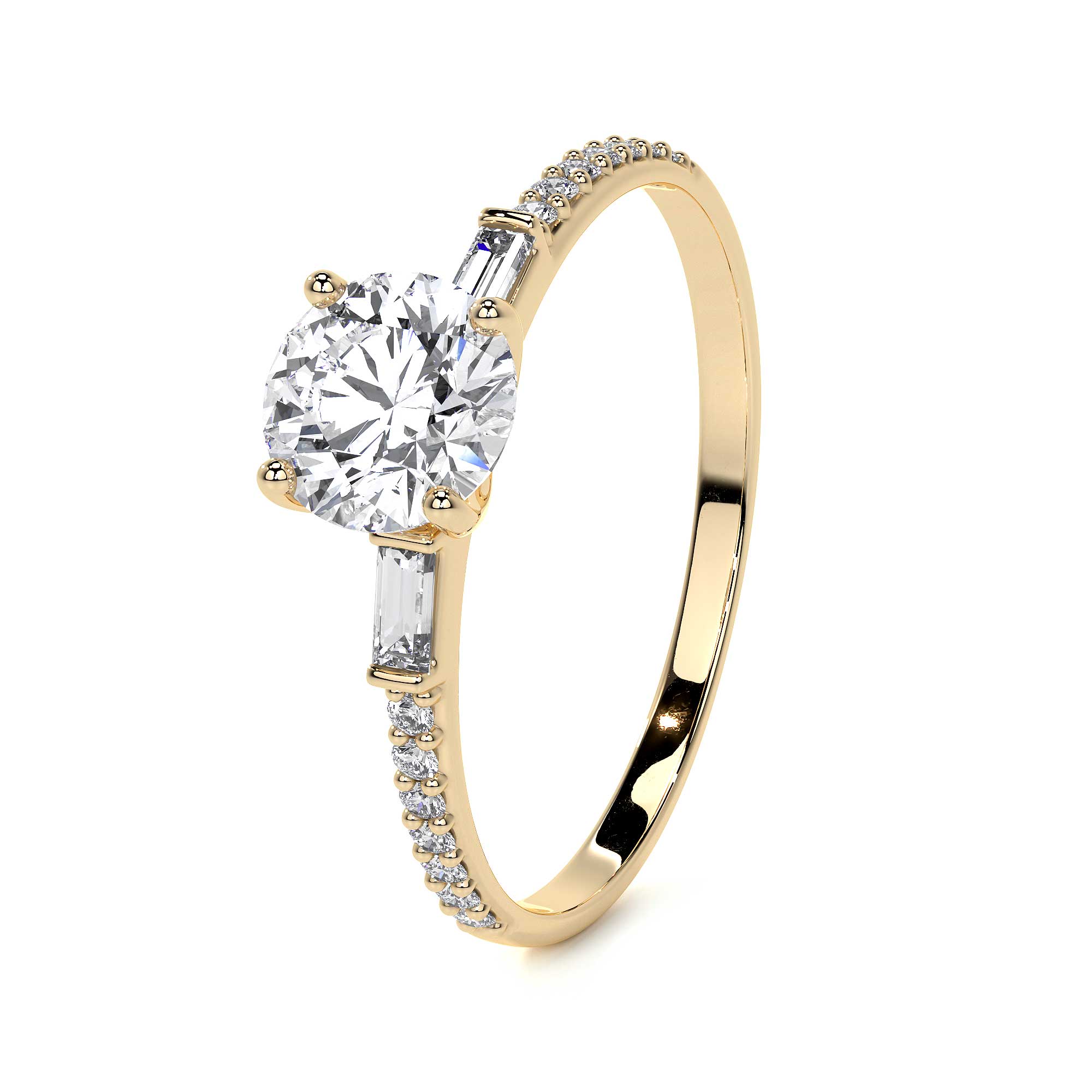 Anillo De Compromiso De Oro 10k Con Piedra Zirconia