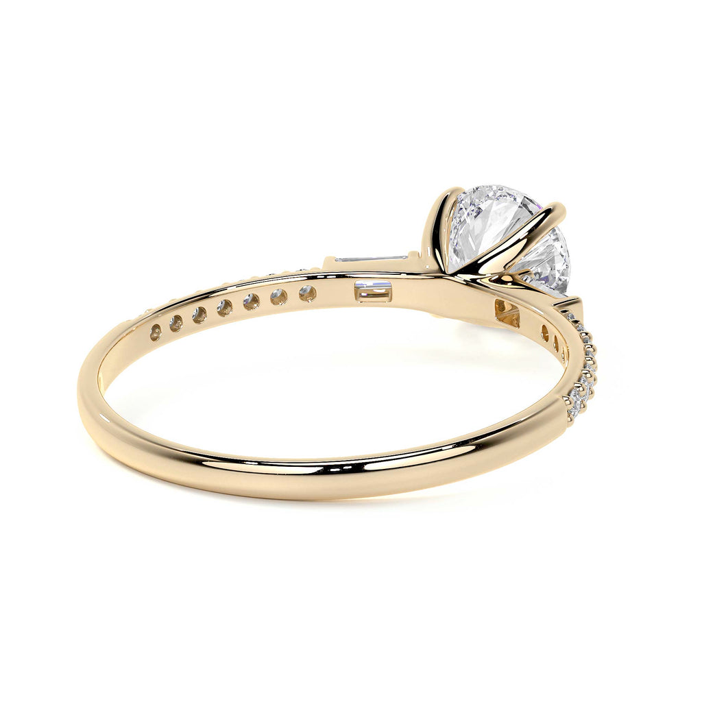 Anillo De Compromiso De Oro 10k Con Piedra Zirconia