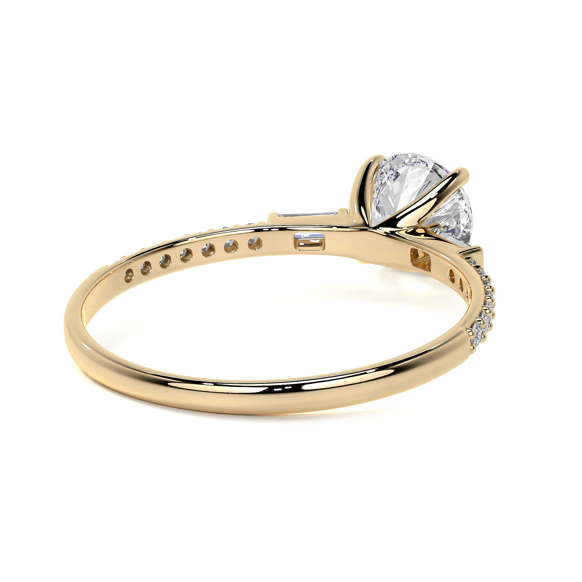 Anillo De Compromiso De Oro 10k Con Piedra Zirconia