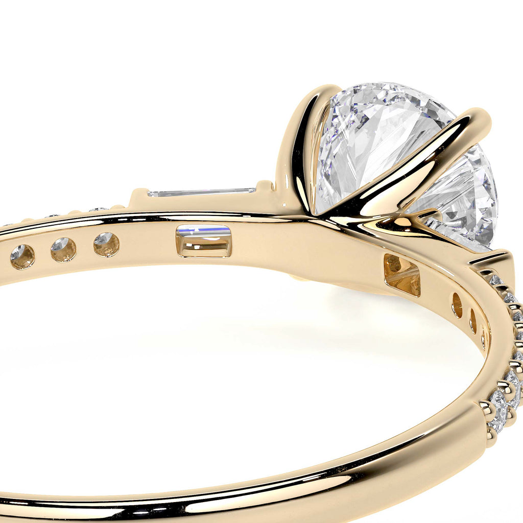 Anillo De Compromiso De Oro 10k Con Piedra Zirconia