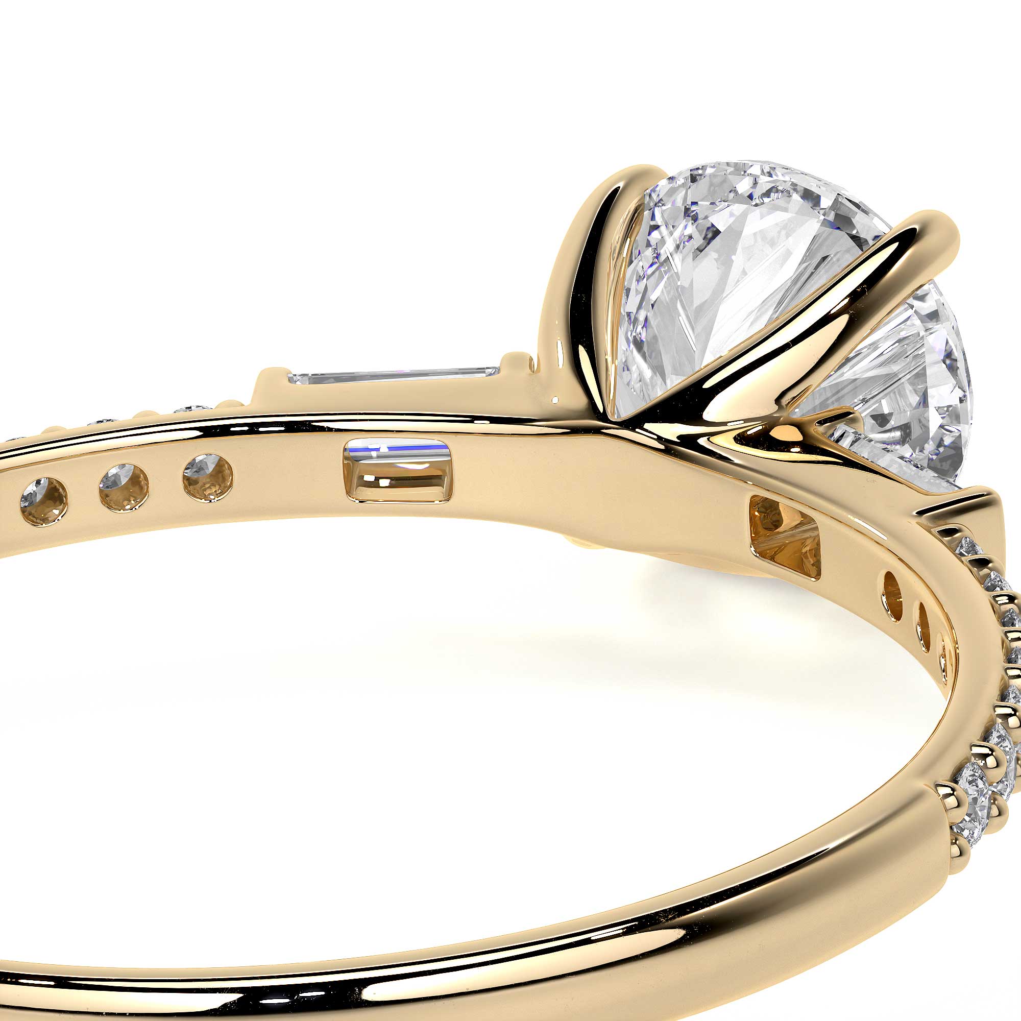 Anillo De Compromiso De Oro 10k Con Piedra Zirconia
