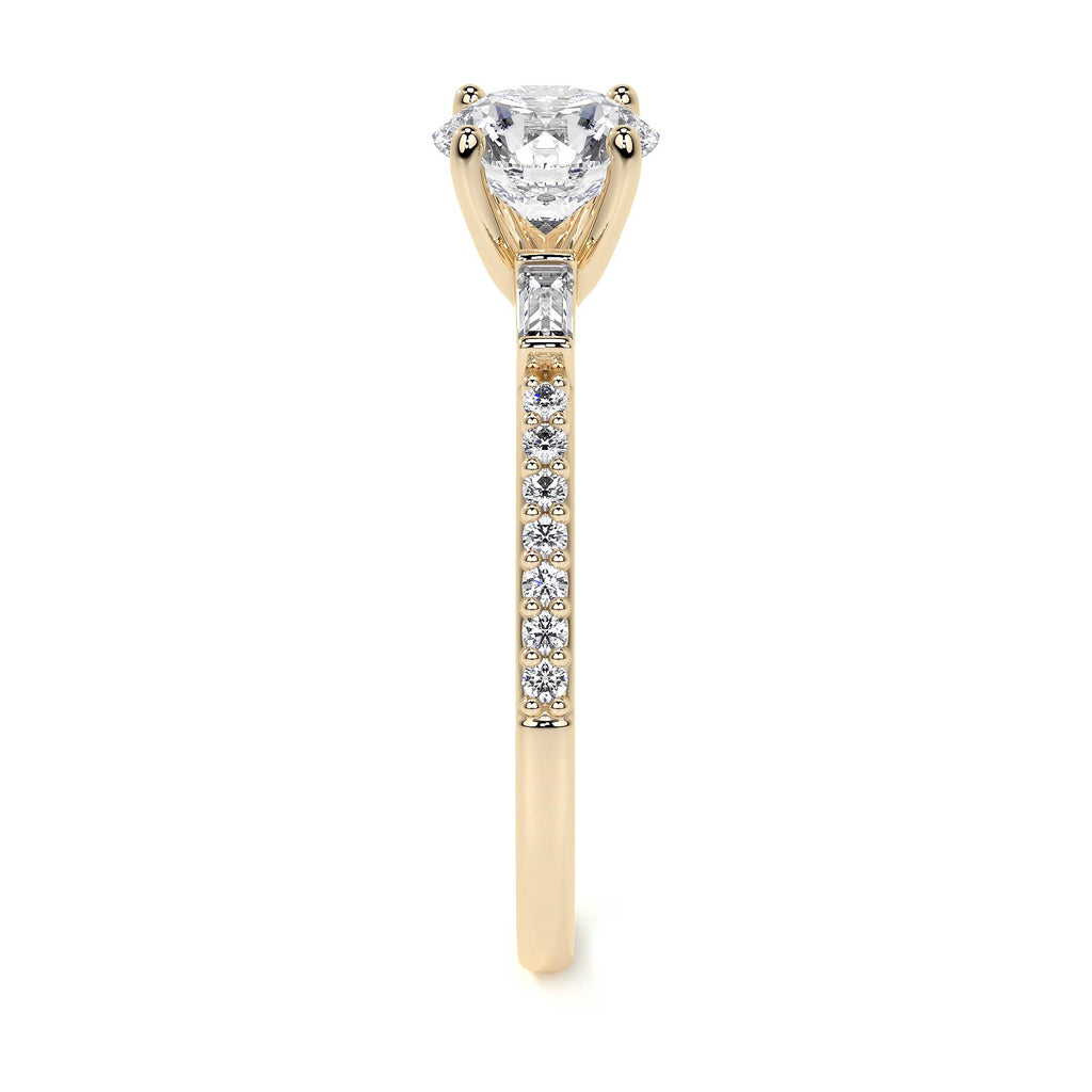 Anillo De Compromiso De Oro 10k Con Piedra Zirconia