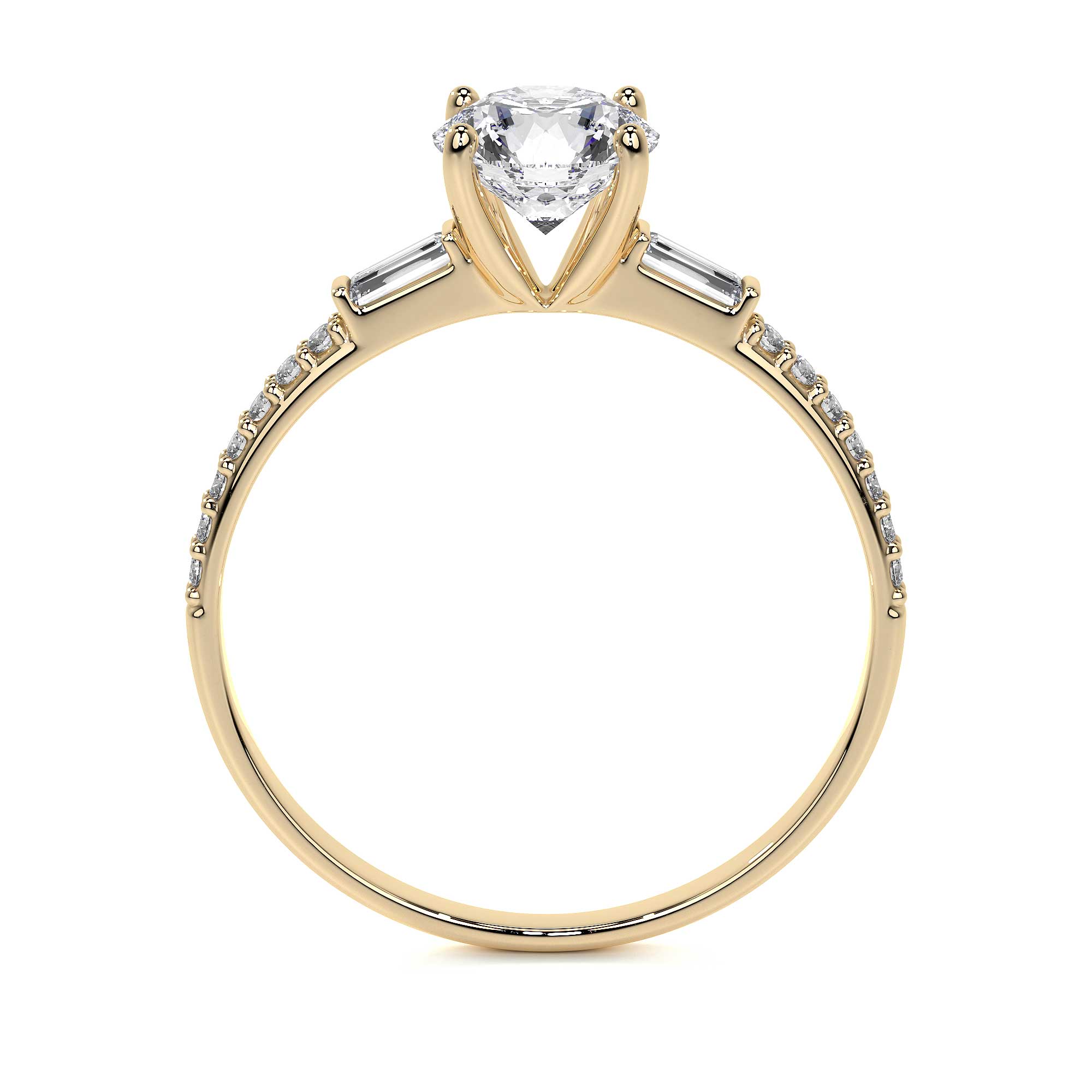 Anillo De Compromiso De Oro 10k Con Piedra Zirconia