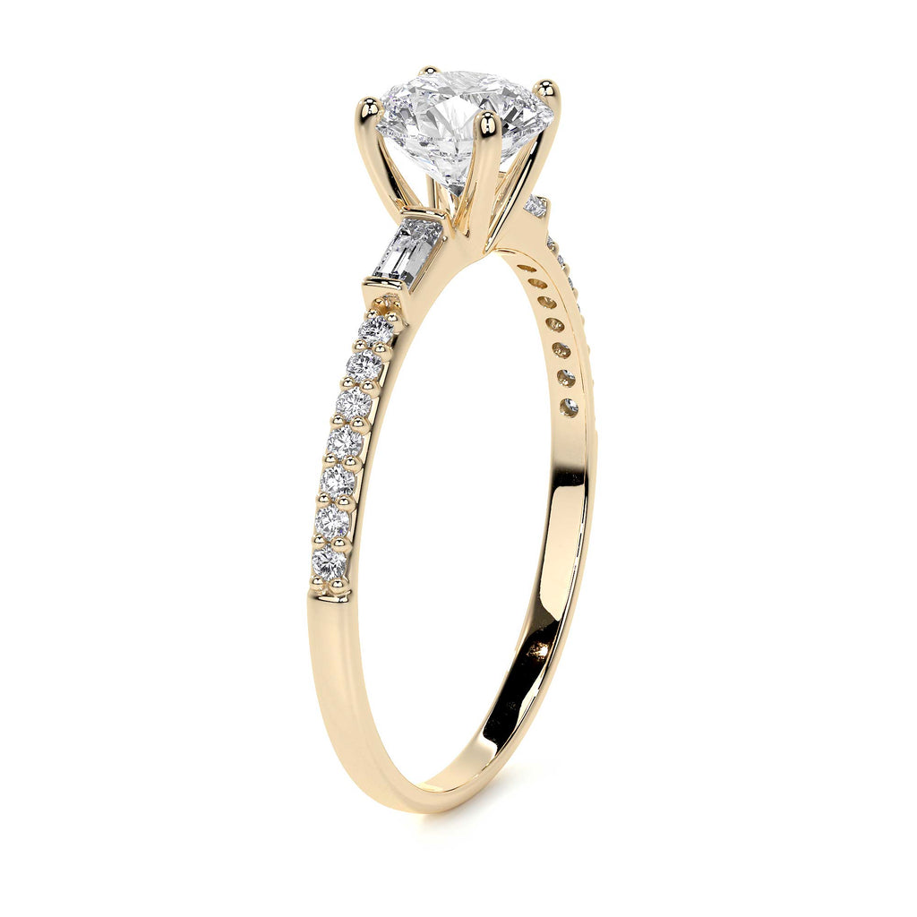 Anillo De Compromiso De Oro 10k Con Piedra Zirconia