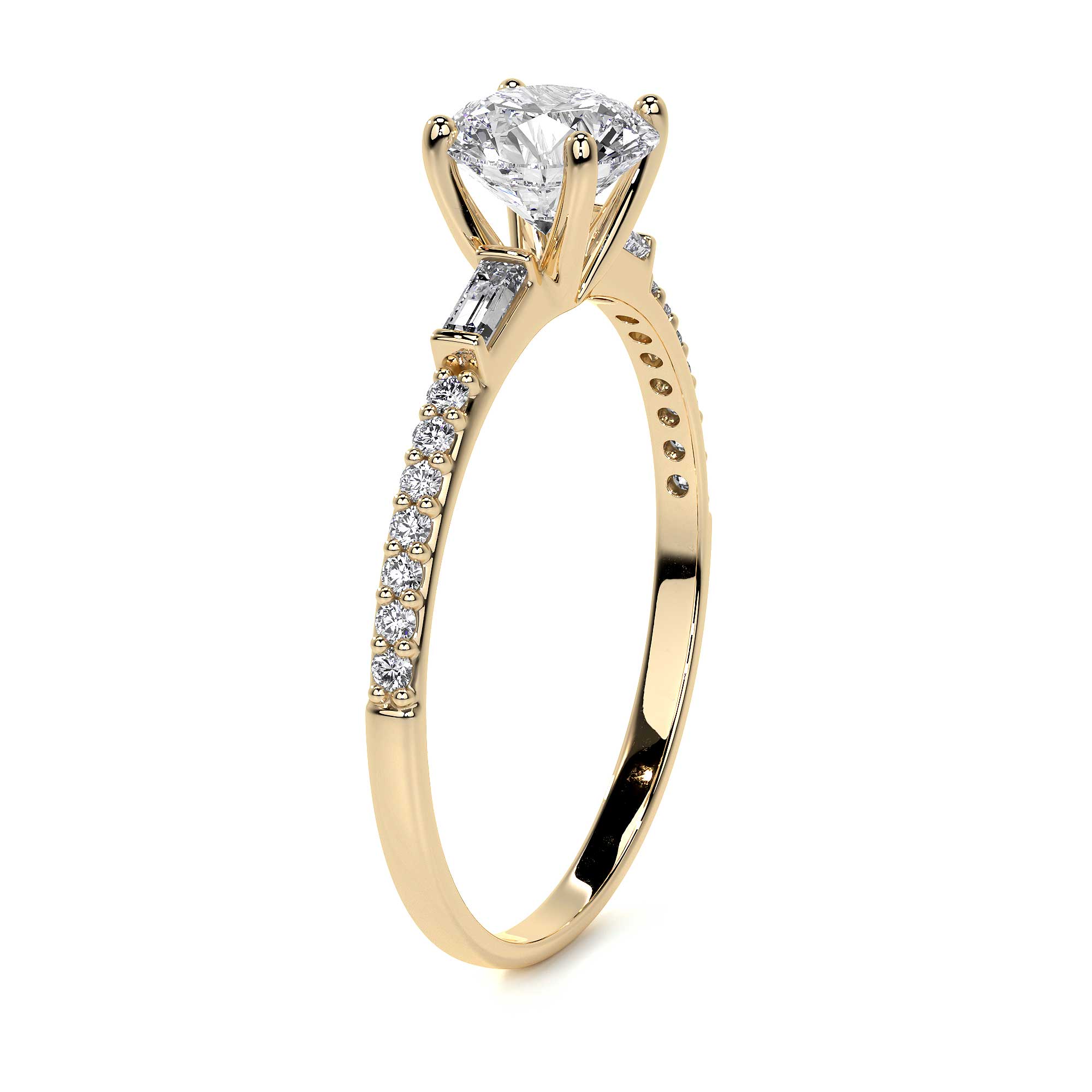 Anillo De Compromiso De Oro 10k Con Piedra Zirconia