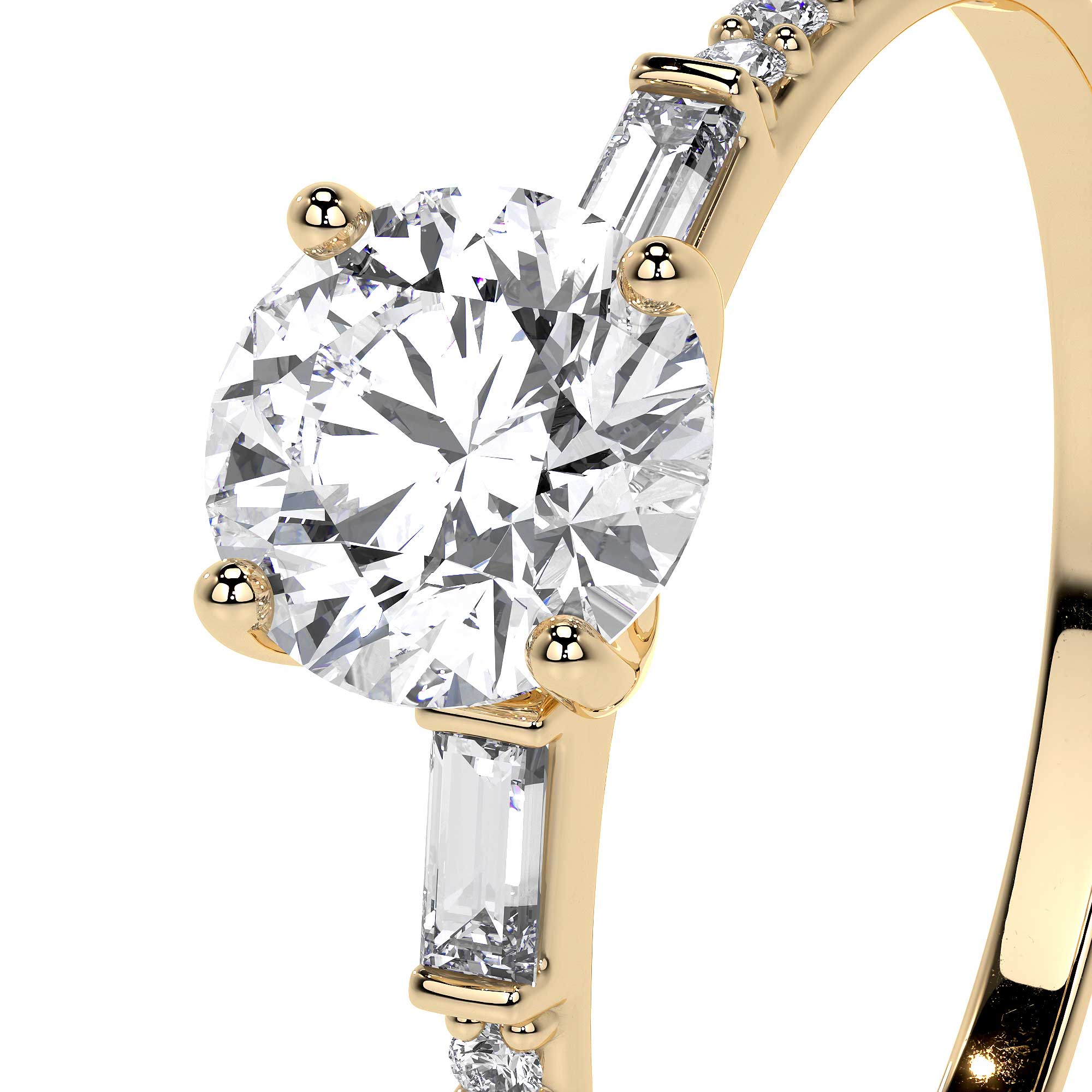 Anillo De Compromiso De Oro 10k Con Piedra Zirconia
