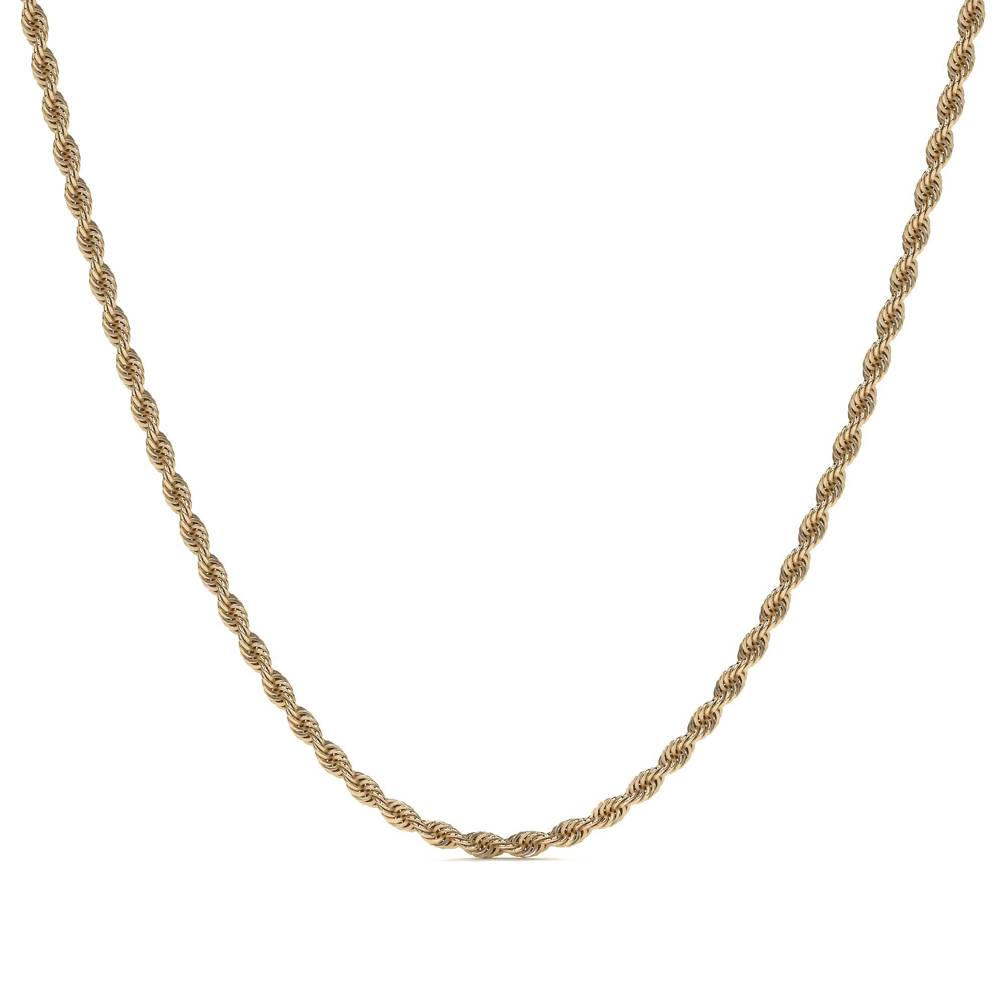 Cadena De Oro Hombre Italiano Torsal 10k Calibre 1.9mm
