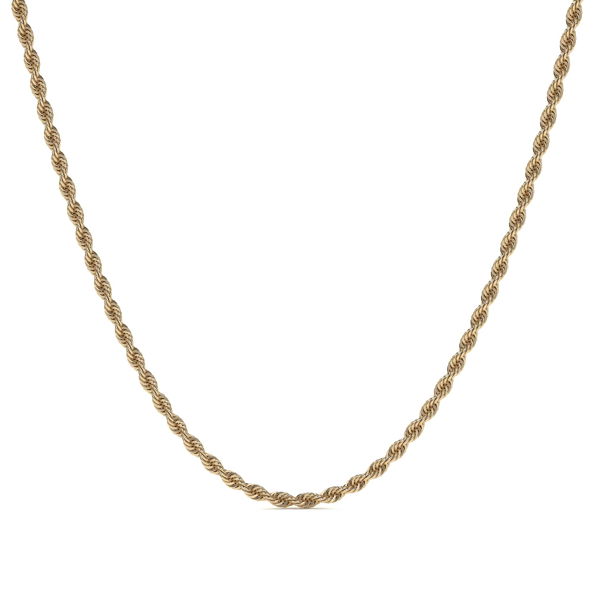 Cadena De Oro Hombre Italiano Torsal 10k Calibre 1.9mm