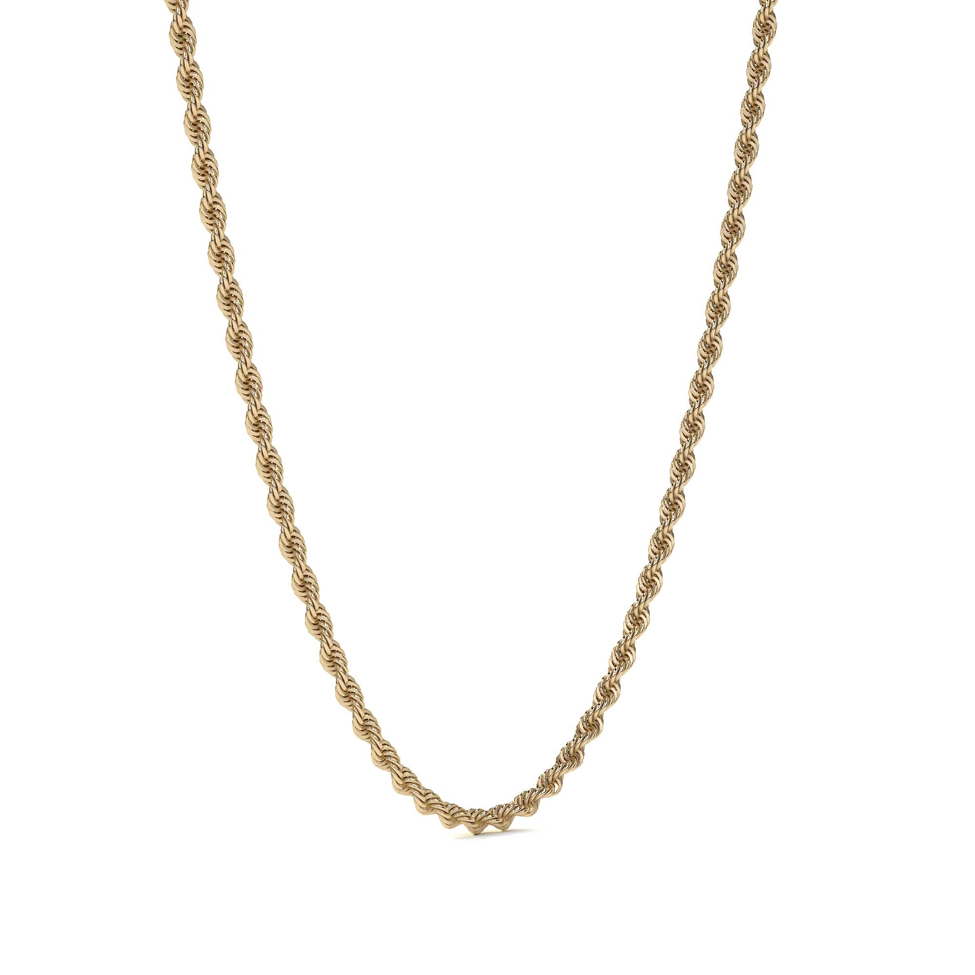 Cadena De Oro Hombre Italiano Torsal 10k Calibre 2.4mm