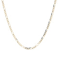 Imperial Jewelry Cadena de Oro 10K Collar Unisex Italiano Estilo Figaro 3x1 60cm 3.5mm