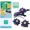 Molde de Plástico para Flores Kanzashi de pétalo fruncido y tamaño extra pequeño de tela Clover 35 mm