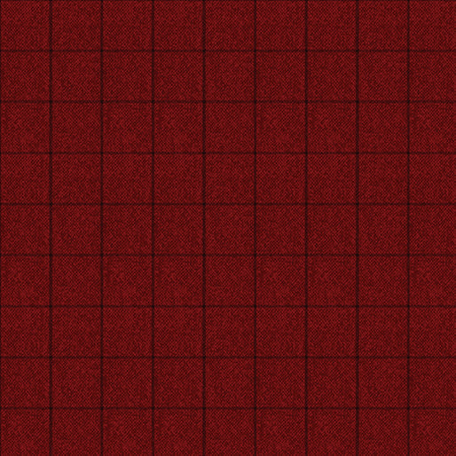 1/2 metro de Tela de Algodón Cuadrícula en rojo oscuro vino  Bosque de Invierno