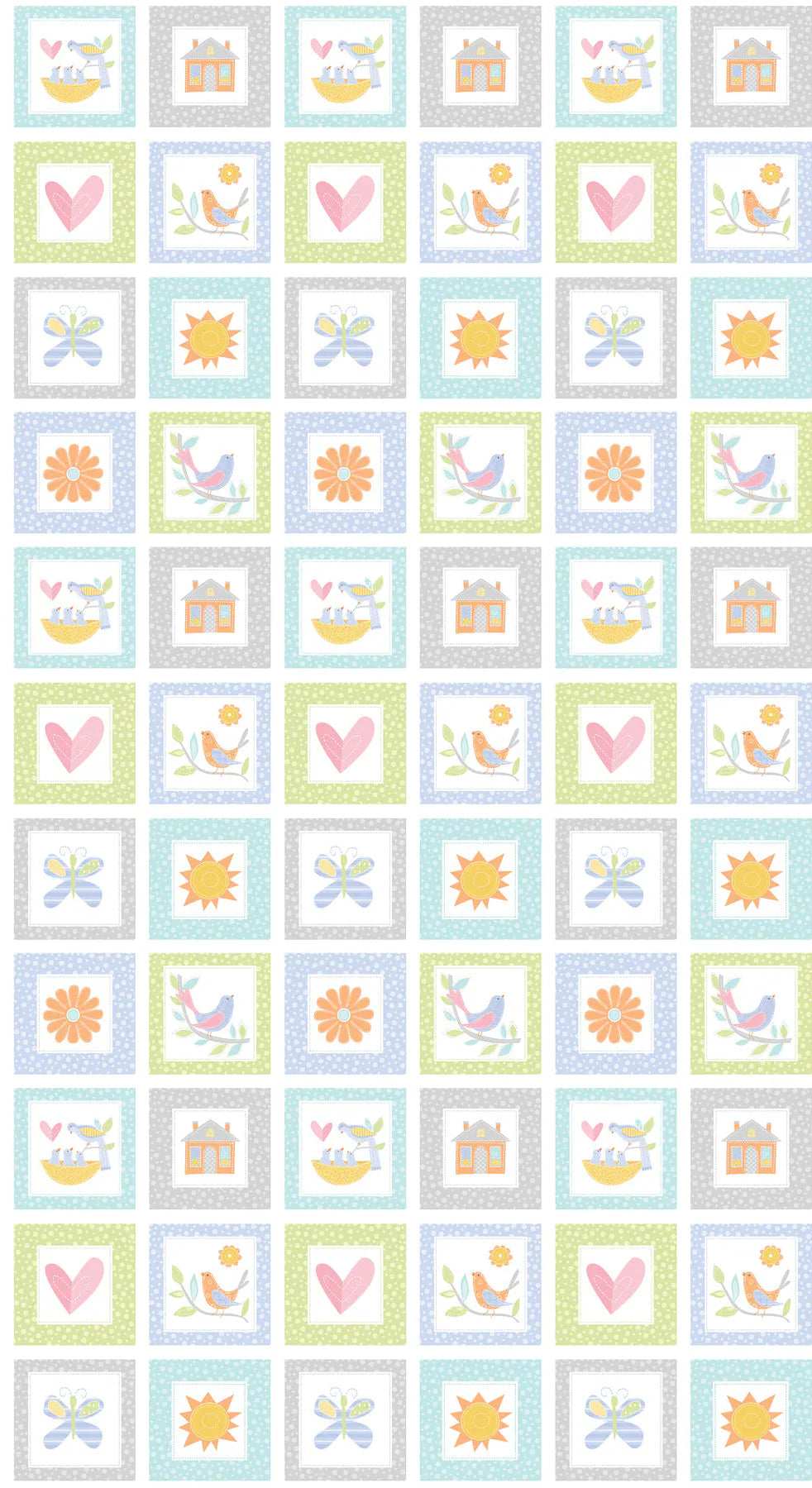 Panel Cuadritos de un Corazón Contento 60 x 110 cm