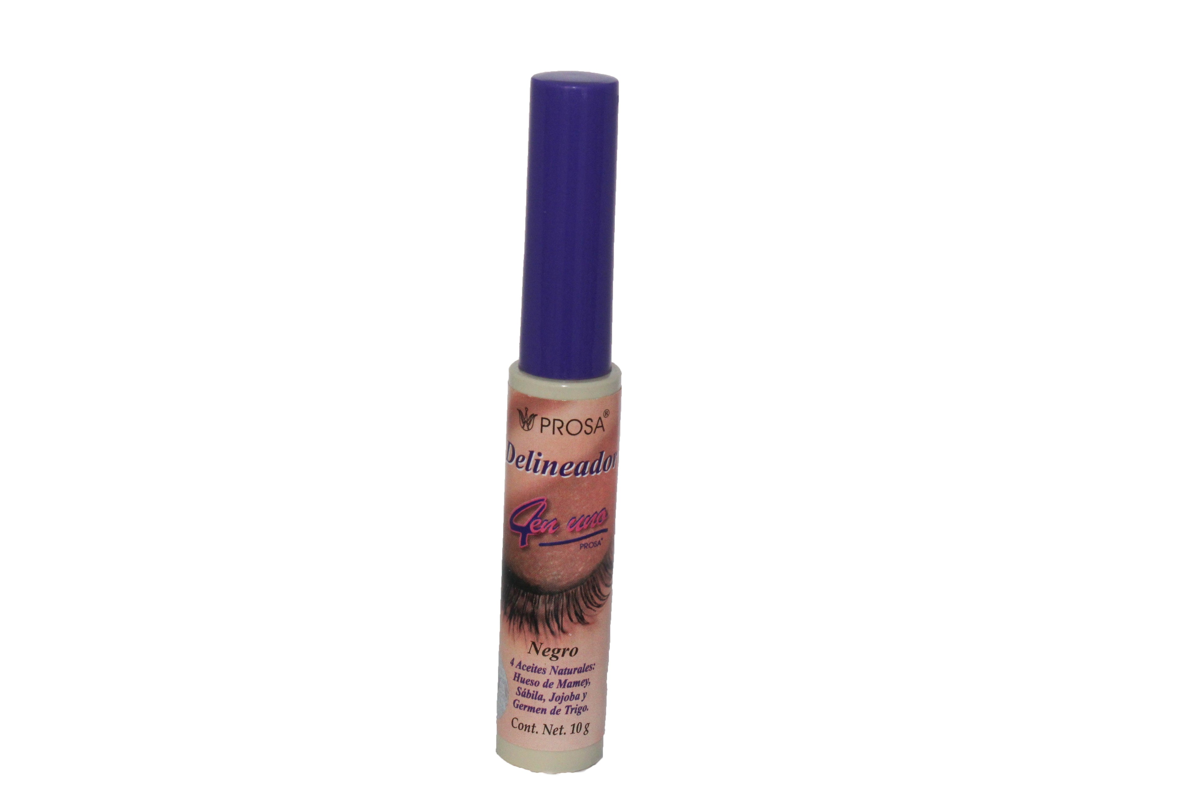 COSMETICOS DELINEADOR NEGRO 4 EN 1 (10 GR) PROSA TAPA MORADA