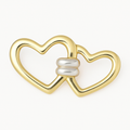 Arete Con Figura De Corazones Entrelazados 10k 1.60 Gr