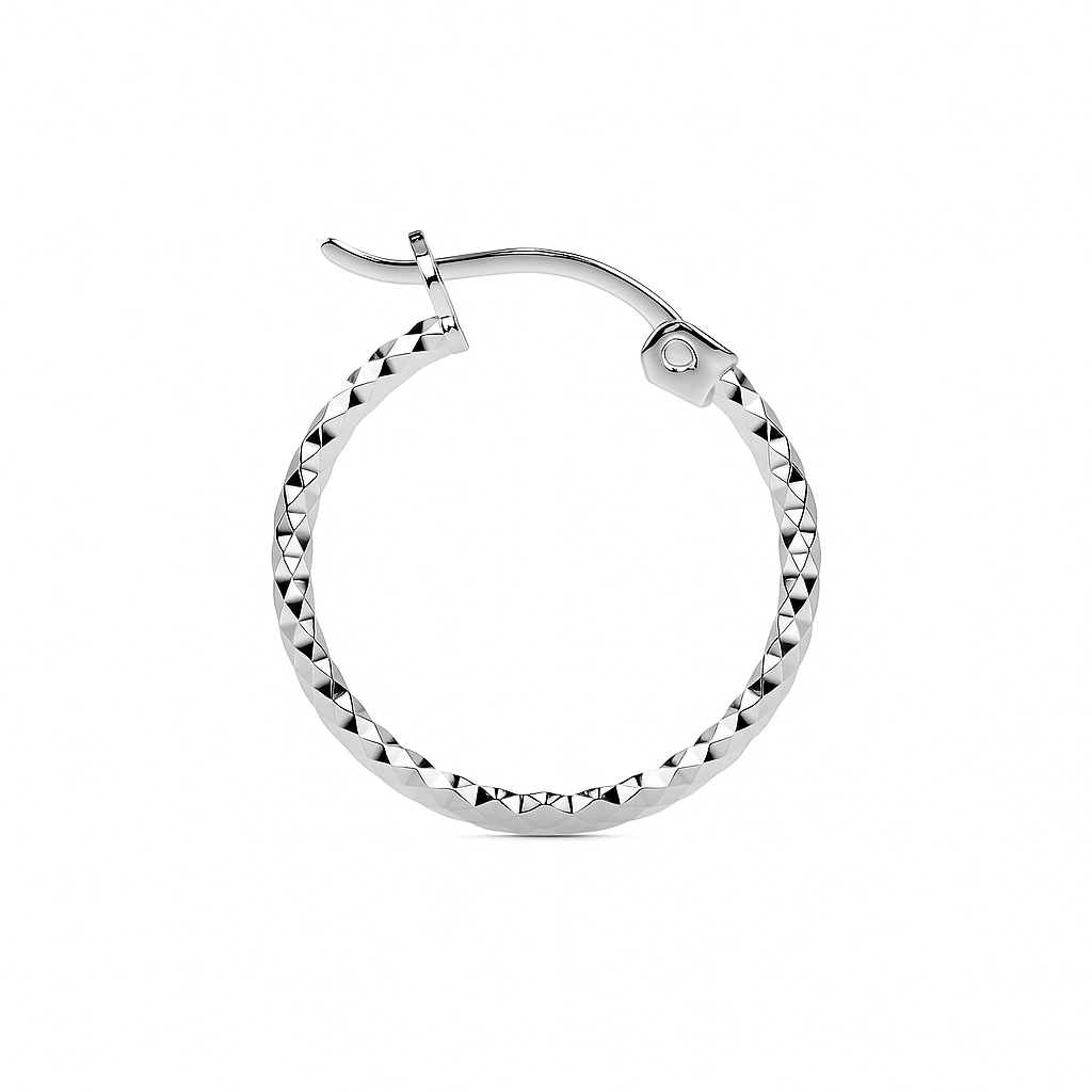 Arete Arracada De Plata 925 Diamantada Panal Para Mujer