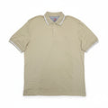Playera Polo Chaps Hombre — Beige Arena con Rayas Blancas Talla M