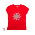 Playera Cuello Redondo Guess Roja Cristales Copo Talla M-L