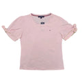 Playera Cuello Redondo Tommy Hilfiger Rosa Palo Mangas Moño Talla S-M