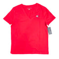 Playera Cuello V Tommy Hilfiger Roja Logo Bandera Lentejuelas Talla S
