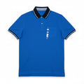 Playera Polo Tommy Hilfiger Hombre — Azul Periwinkle Cuello Negro Talla M