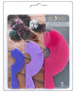 Kit de Telares para Pompones - 3 Tamaños (1.5", 2", 3") *Pomponeras*