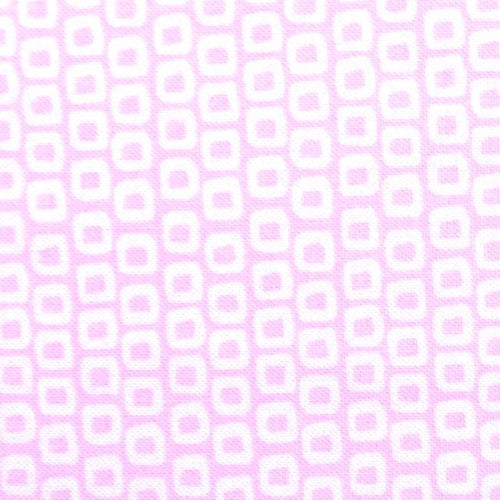 1/2 metro de Mini Cuadritos blancos sobre rosa pastel Alfabeto Adorable Benartex
