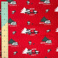 1/2 metro Tela de algodón Snoopy rojo navideño JERSEY TELA DE PUNTO PLAYERA