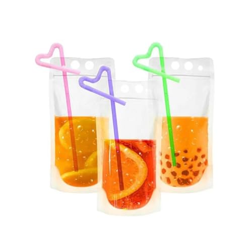Bolsas para Bebidas Transparentes con Asa – 100 piezas