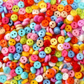 20 mini botones de colores alegres 4mm