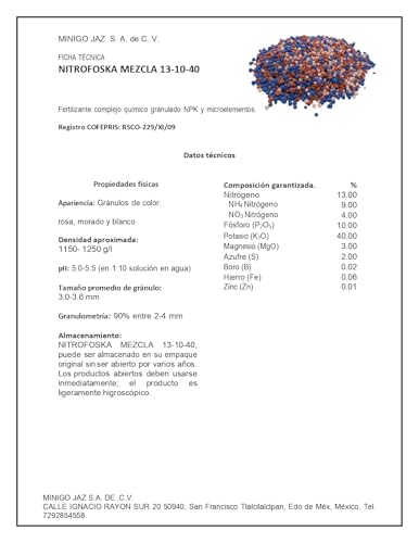 Nitrofoska 13-10-40 – Fertilizante para Floración