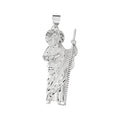 Dije De San Judas De Plata 925 Con Zirconita 5.5cm