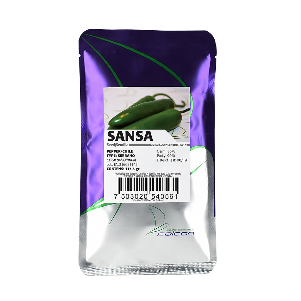 Semillas de Chile Serrano – 1/4 Libra, +20,000 Semillas