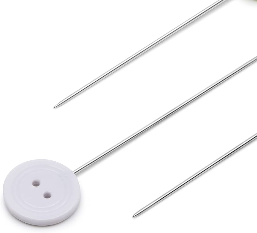 Alfileres Dritz con Cabezal Plano en Forma de Botón - 4.5 cm (50 Unidades)