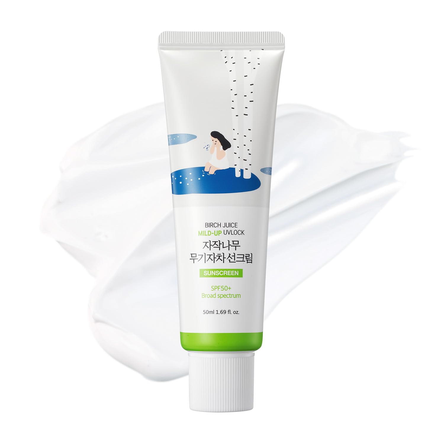 Round Lab - Birch Juice Moisturizing Mild Up Sunscreen | Protector solar 50 ml