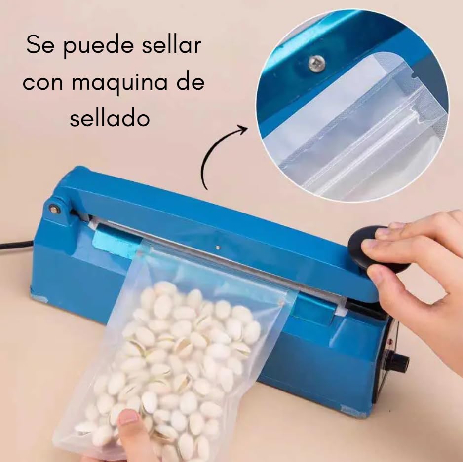 Bolsas Esmeriladas con Cierre Hermético – 100 piezas
