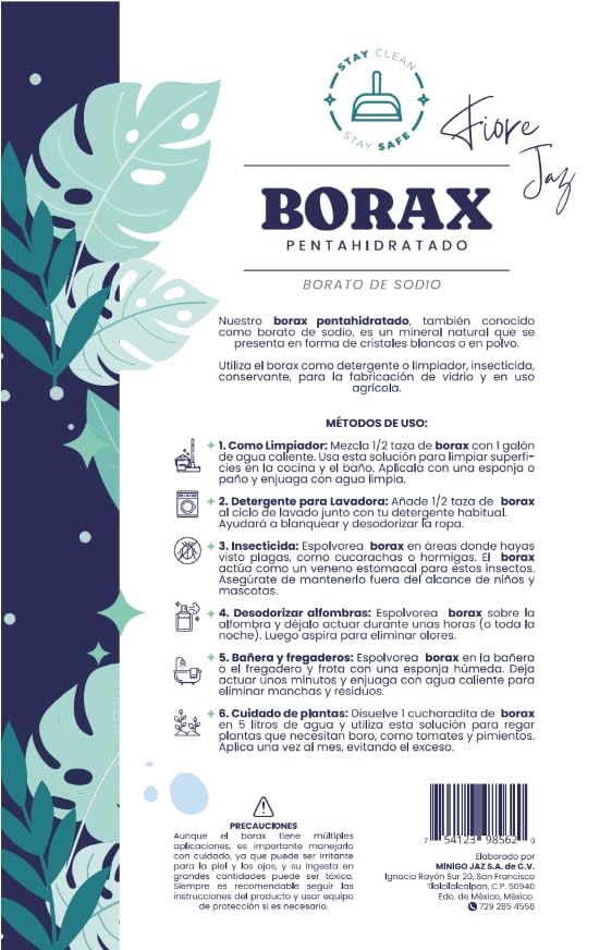 Bórax Pentahidratado en Polvo – Detergente Natural Multiusos