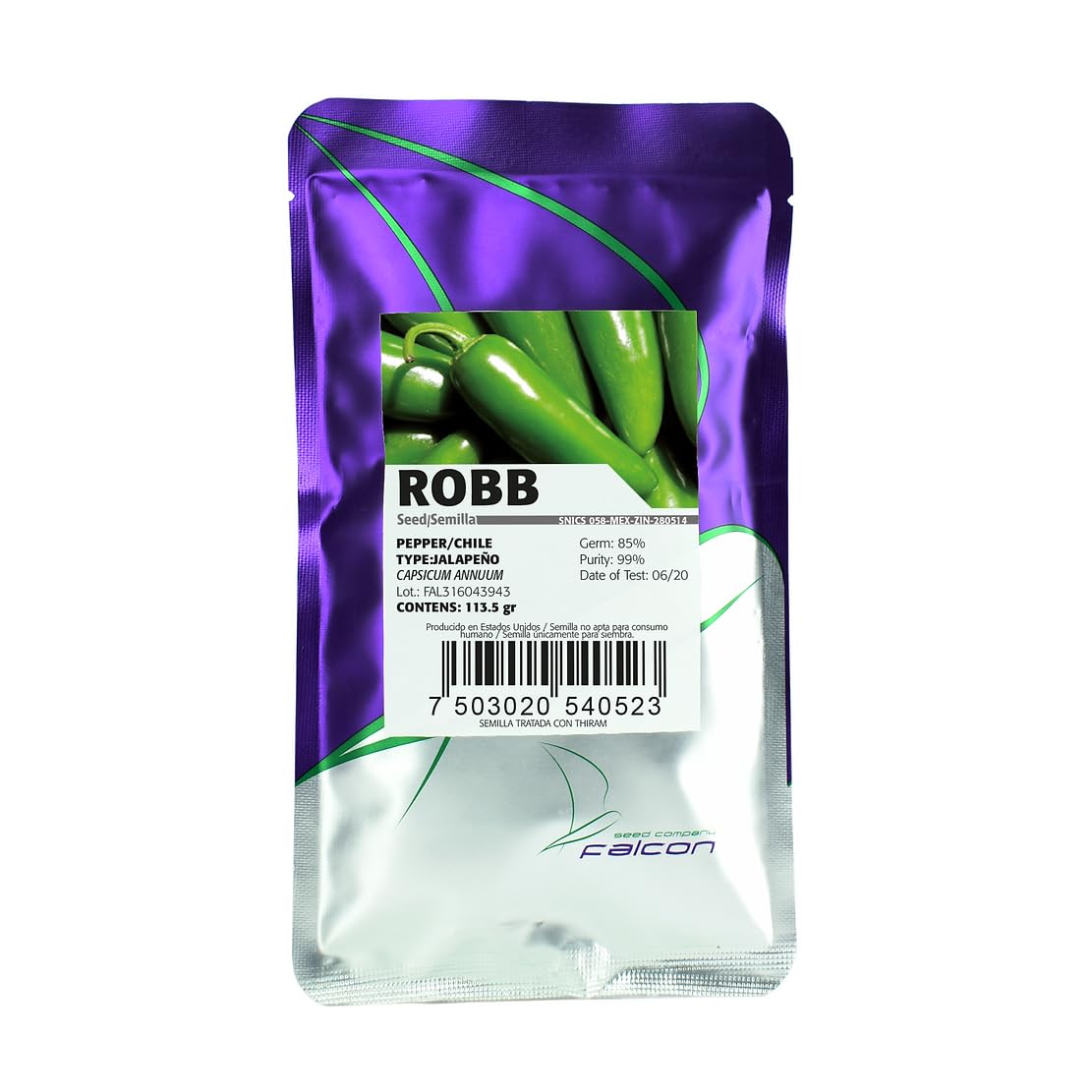 Semillas de Chile Jalapeño – 1/4 Libra, +20,000 Semillas