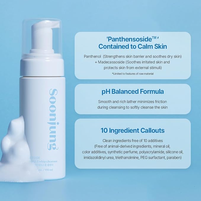 ETUDE - Soon Jung pH 6.5 Whip Cleanser | Limpiador facial 150 ml ok