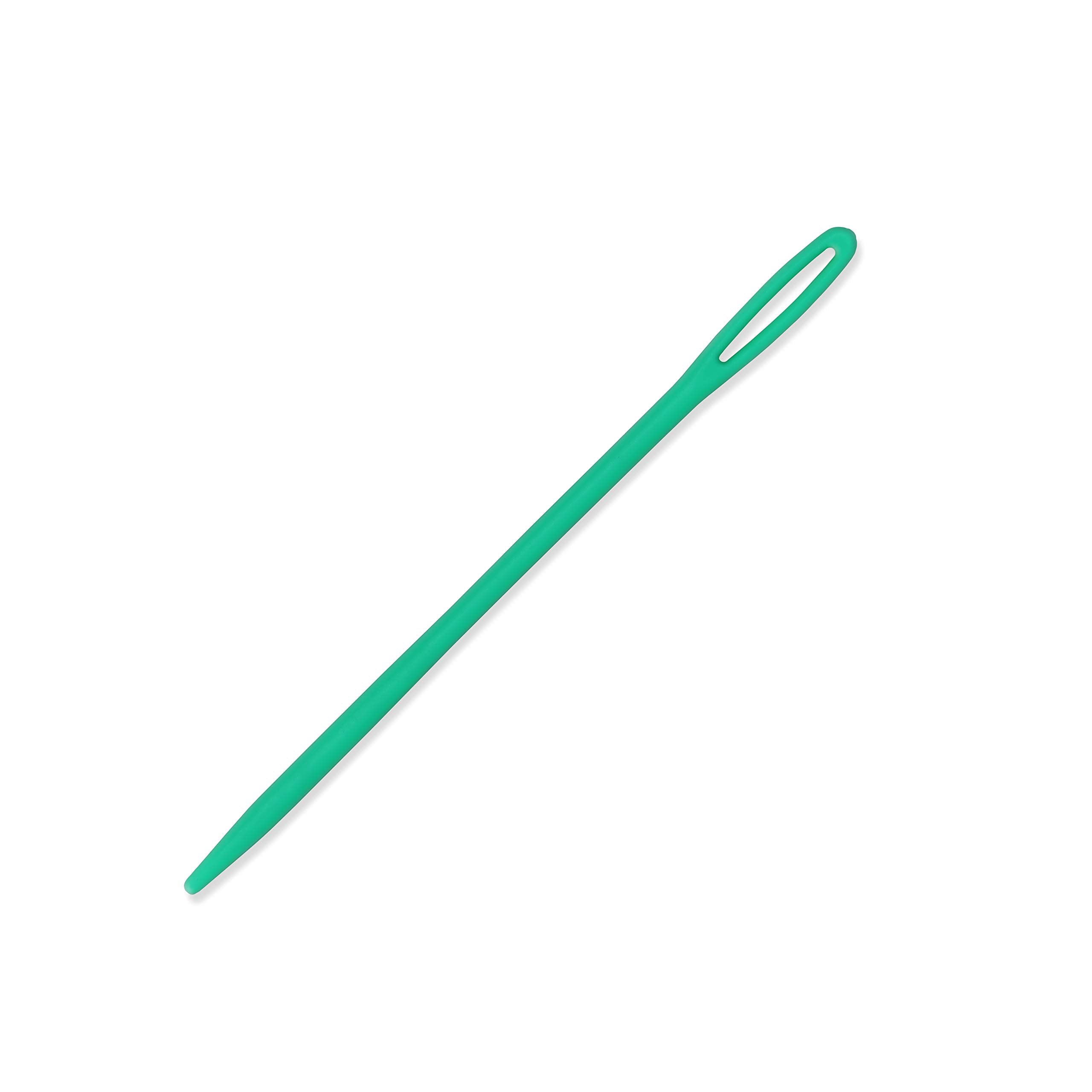 Dos Agujas de Plástico Verdes para Tejido Dritz