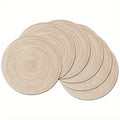 Set de 6 Manteles Individuales Premium Redondos Trenzados - Lavables, Impermeables, Antideslizantes y Resistentes al Calor