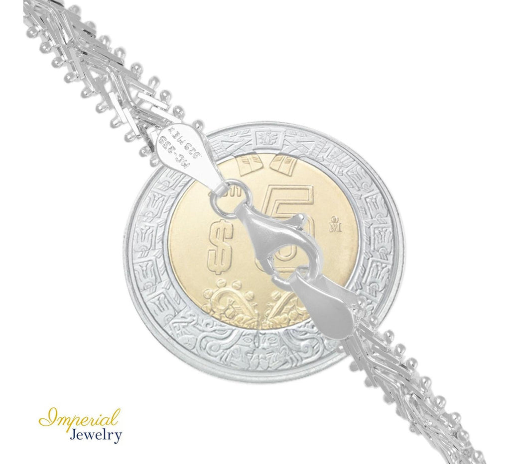 Pulsera De Plata 925 Armado A Mano Estilo Petatillo 18 Cm